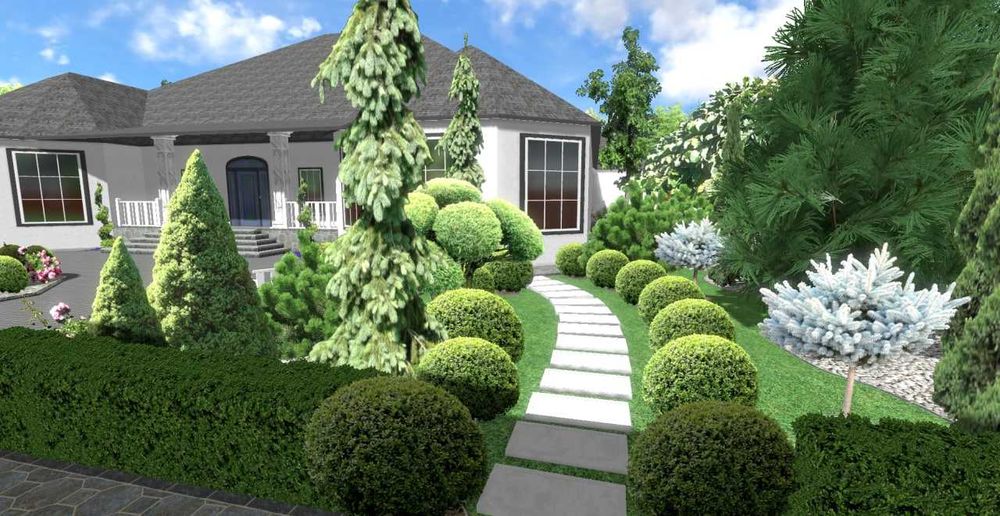 Ландшафтний дизайн, озеленення, квітники, садовник