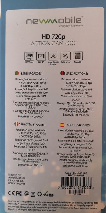 Action Cam Newmobile 400 HD 720p