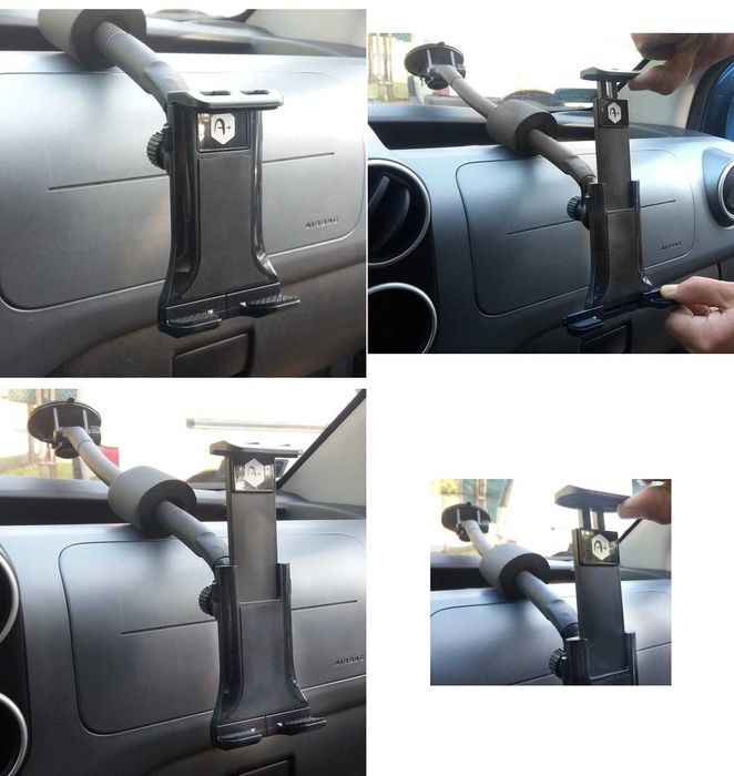 Uchwyt na tablet 7″ - 10.1″do szyby samochodowej giętkie ramię 40cm