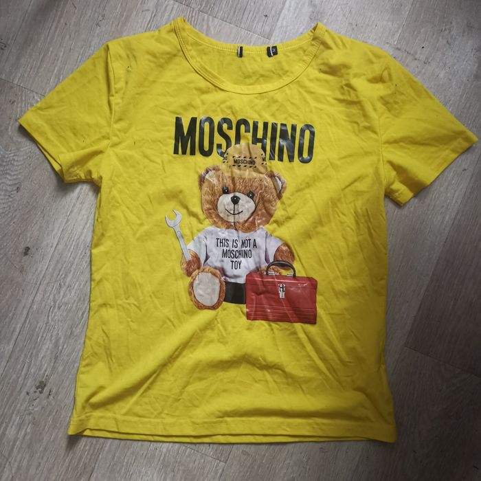 T shirt damski żółty Miś z misiem M