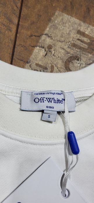 Biała bluza męska mlodzieziwa bez kaptura Off white S oversize