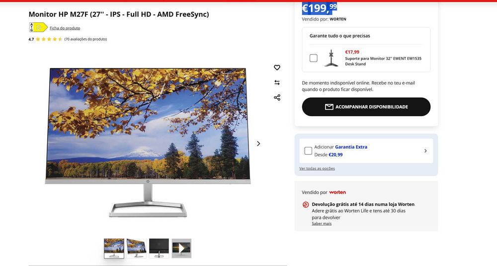 Monitor HP como novo