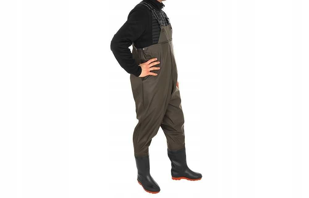 WODERY Spodniobuty Spodnie WĘDKARSKIE Buty Szelki