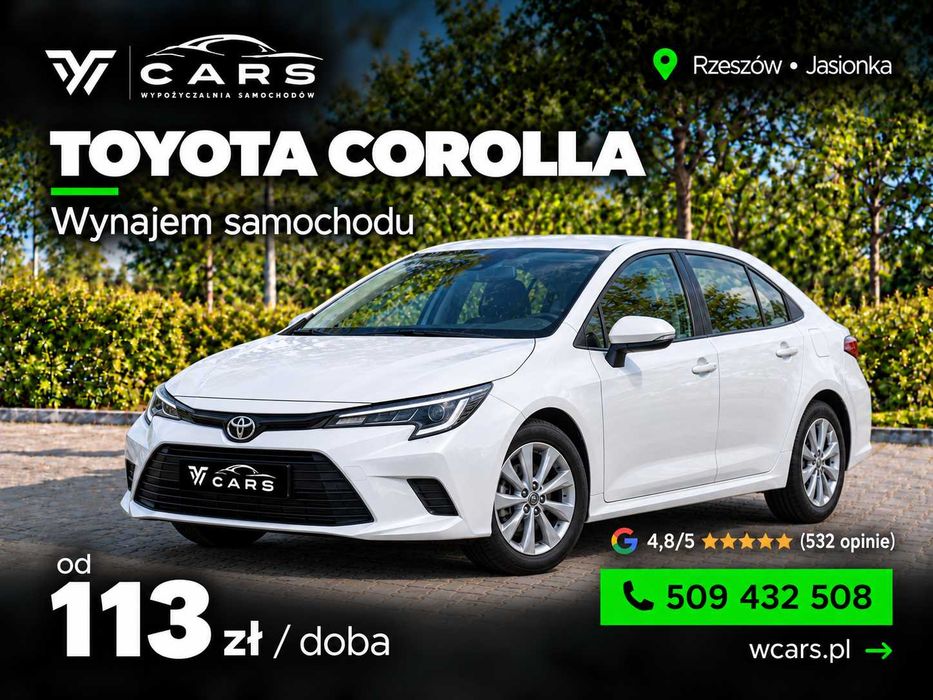 Toyota Corolla Active - wynajem auta od 113 zł | Rzeszów