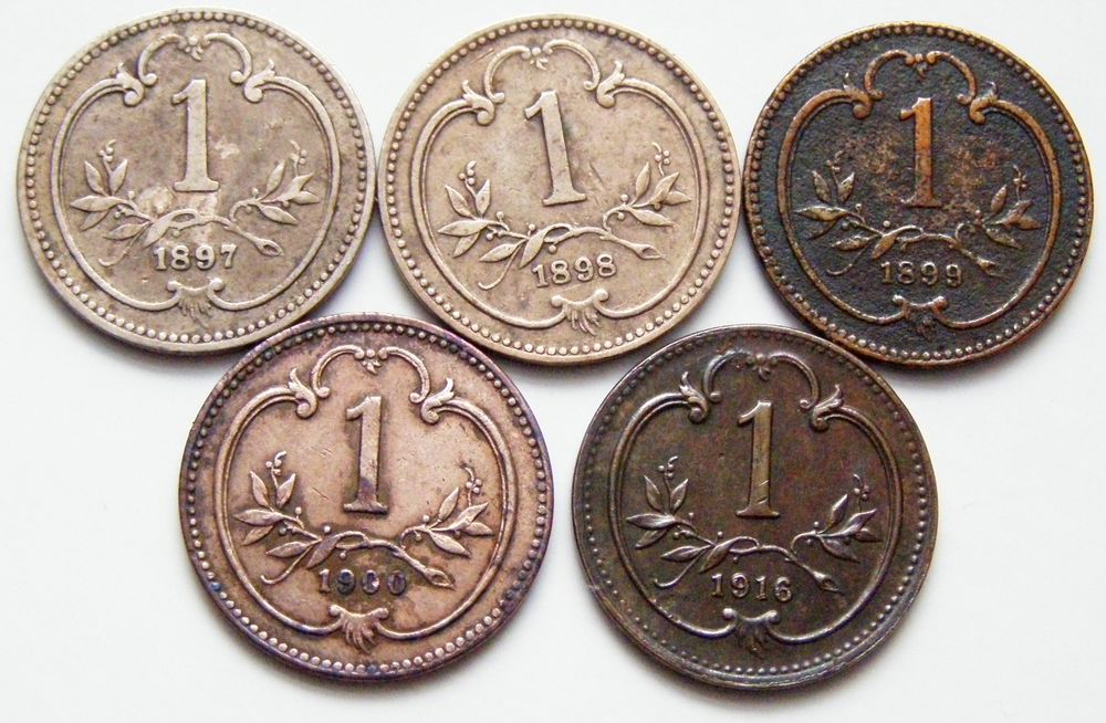 Monety srebrne Franciszek Józef. 1 Korona ,halerze,krajcary