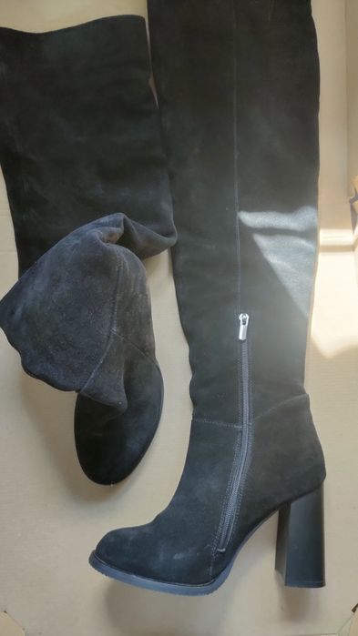 Ботфорти демісезоні/високі сапоги/взуття із замши