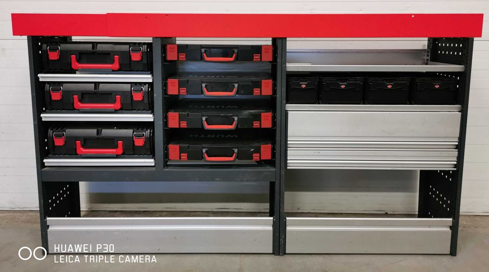 Regał zabudowa serwisowa walizki WURTH Vito Vivaro Trafic Custom