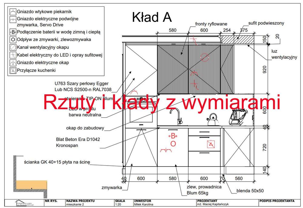 Projekt wnętrz tanio,  wizualizacja mieszkania