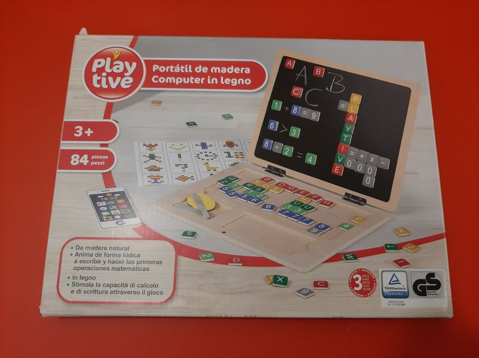 Portátil de madeira