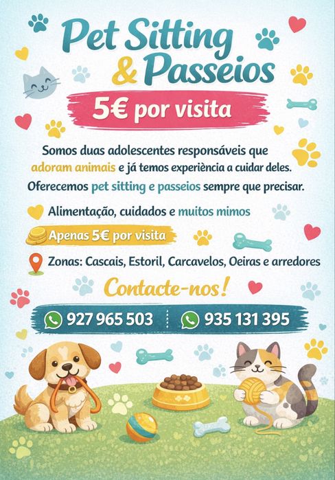 Pet Sitting & Passeios – 5€/hora