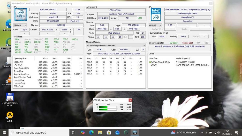 TANIO Dell E5440 IntelCore i5-4Th/8gbDDR/SSD256Gb/BateriaOK