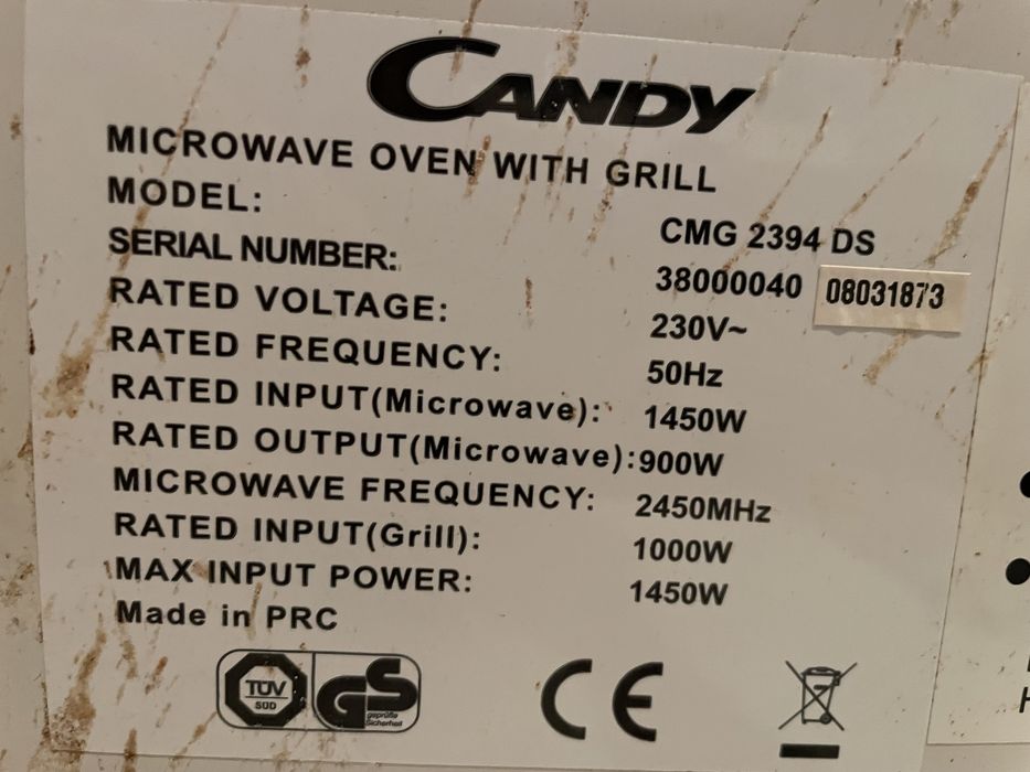 Microondas com grill Candy CMG 2394 DS