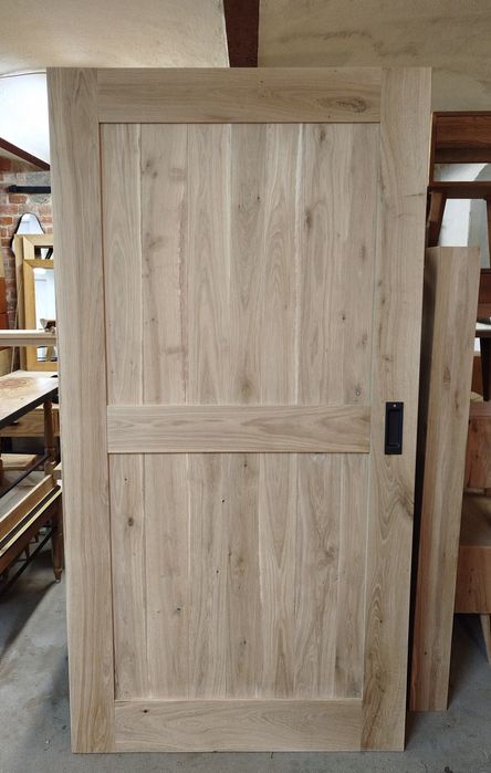 Drzwi dębowe, przesuwne