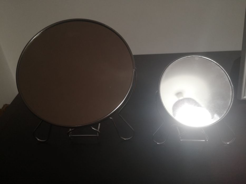 Espelho redondo dupla face c/apoio64584712912641120