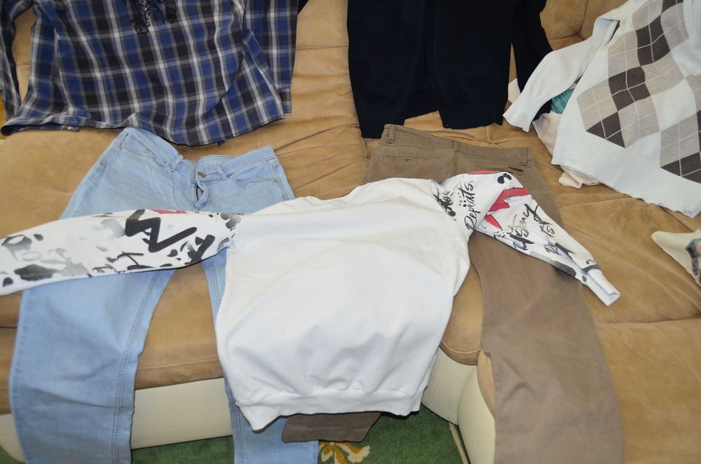 Брюки Wrangler W31 L34, джинси MandS,кардиган,рубашка,пуловер,джемпер