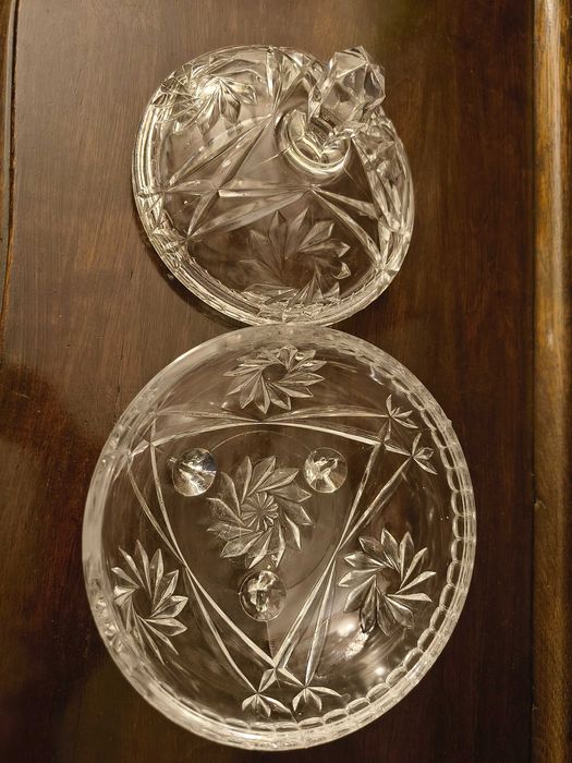 Bomboniera, misa kryształowa PRL