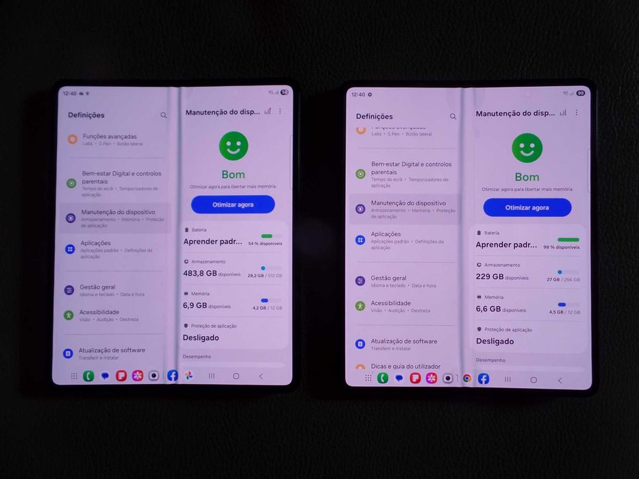 2x Samsung Galaxy Z Fold3 5G – 512GB + 256GB – Bom estado – VENDO O CONJUNTO