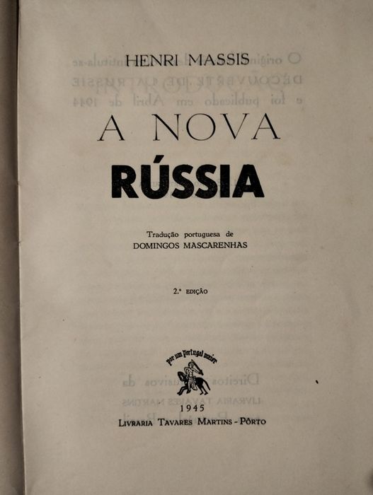Livro A Nova Rússia (Henri Massis)