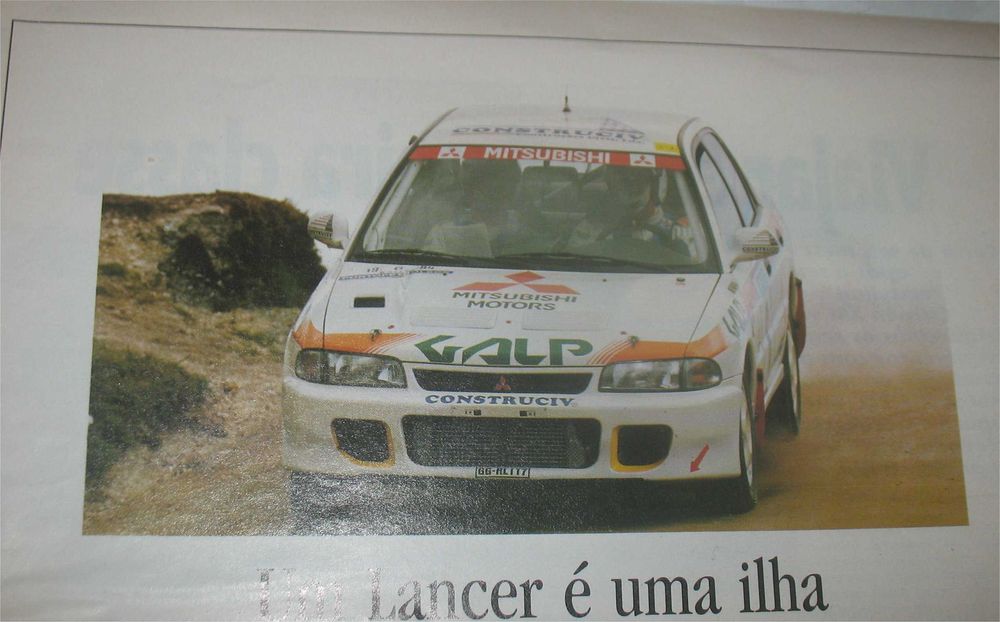 Poster-Mitsubishi Lancer EvoII -Campeão Mundial Gr N 1995- Rui Madeira
