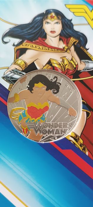 10 Euro Prata Comemorativa França 2025 - Mulher-Maravilha.