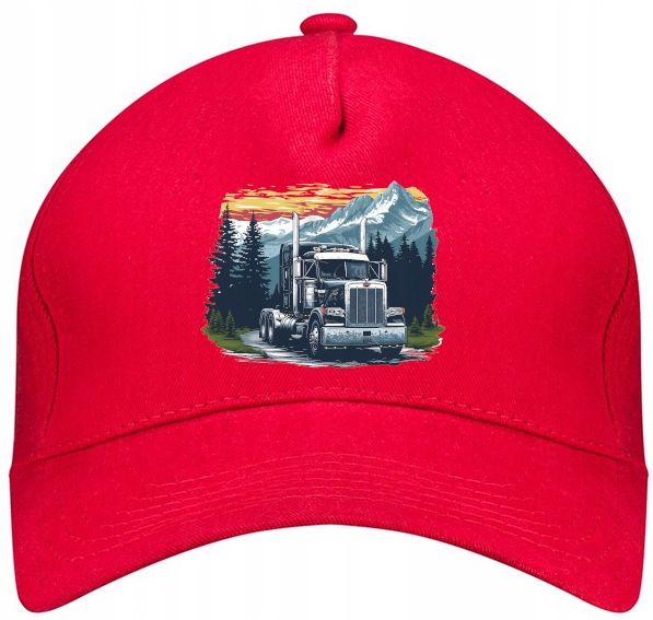 czapka z daszkiem regulowana 5 panelowa góry lasy cięzarówka tir