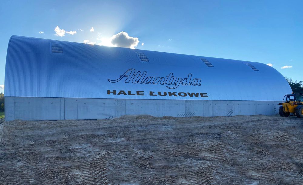 Hala Łukowa na bale stalowa 9,30x30m wiata hangar garaż konstrukcja