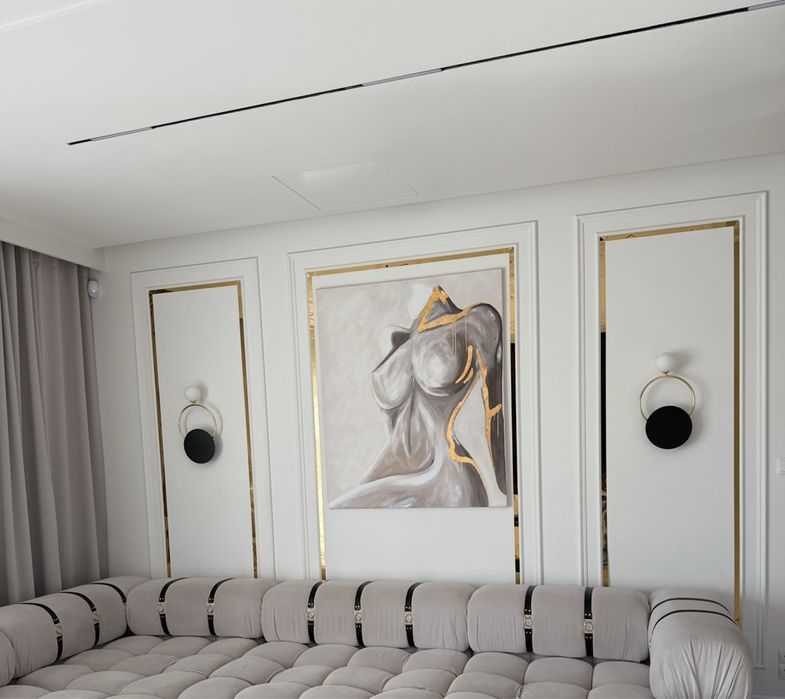 Kinkiet zloto czarny mleczna kula