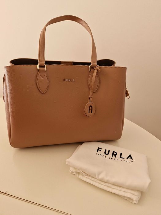 Mala Furla Minerva Tote L Nude Vitello Nova