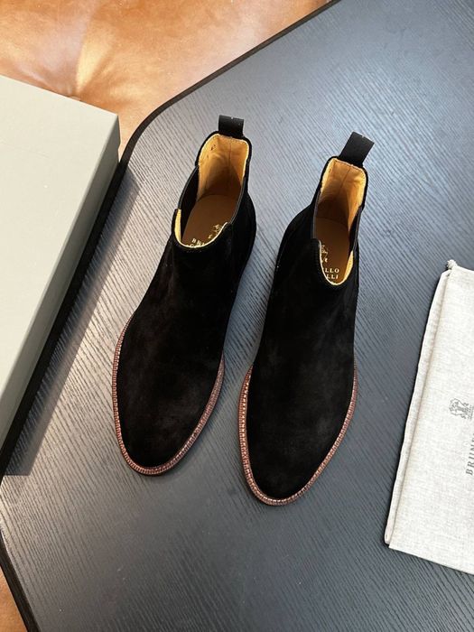 Bunello Cucinelli(39-44p) чоловічі ЗАМШЕВІ челсі, ботинки,черевики