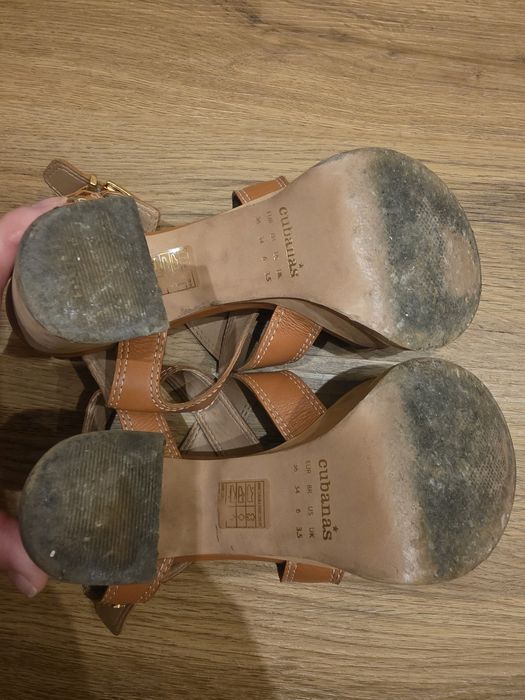 Sandálias Cubanas camel 36