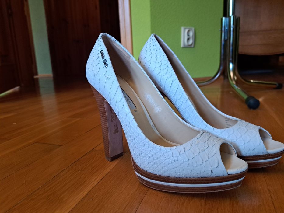Pantofle buty calvin klein 39 klocek