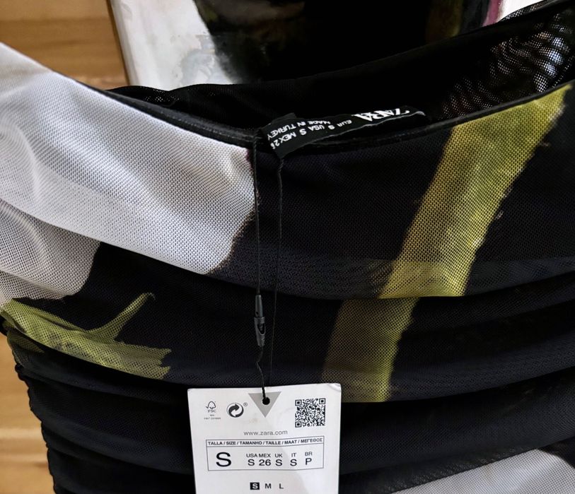 Zara asymetryczna sukienka w kwiaty NOWA rozmiar S