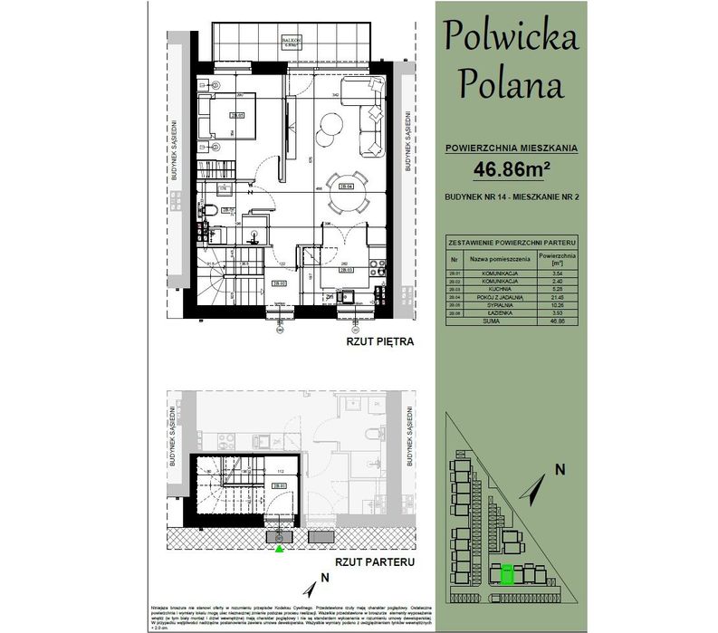OSTATNIE WOLNE 2 pokoje NOWE Łękno gm. Zaniemyśl Środa Śrem Kórnik