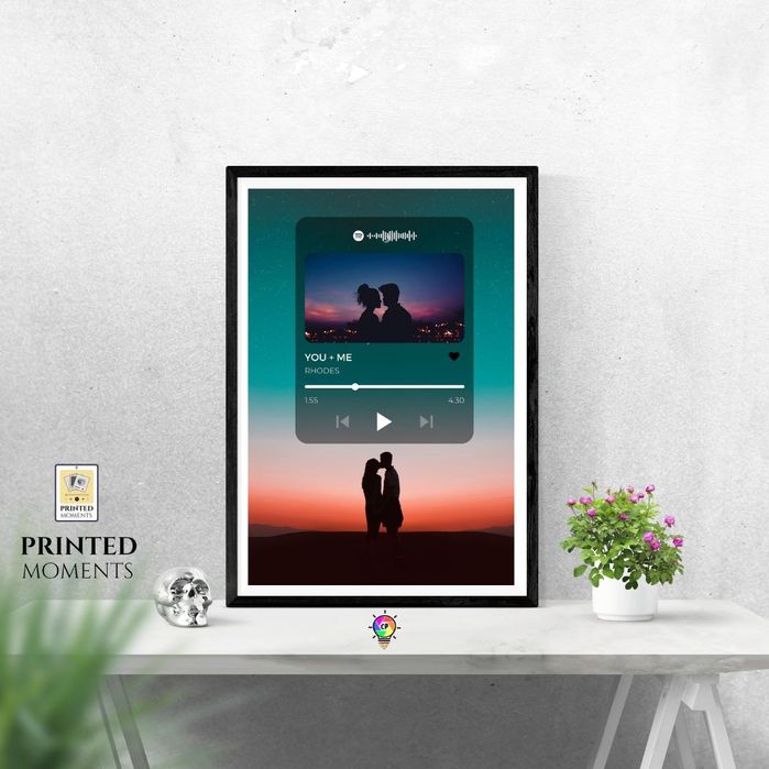 Placa Spotify /mapa estrelas / casalflix poster e quadro presente