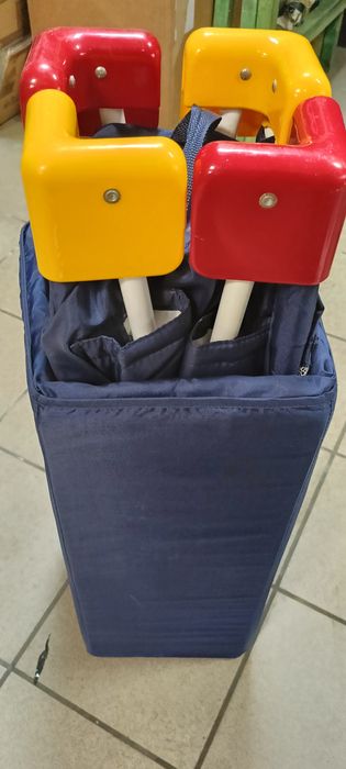 Łóżeczko turystyczne dziecięce składane granatowe