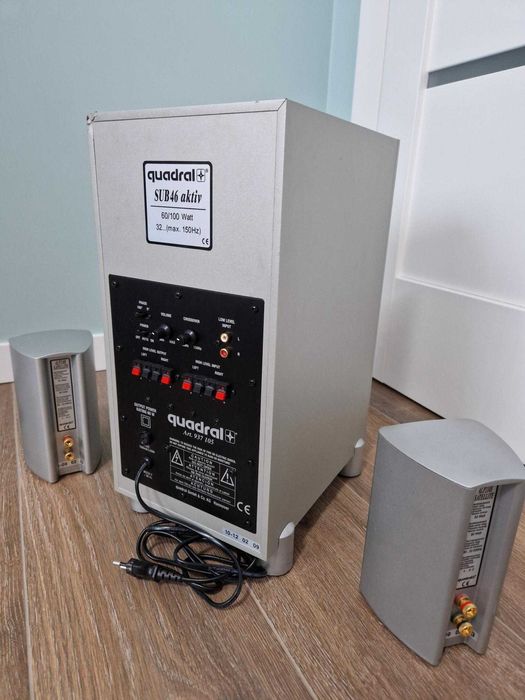 Quadral Wzmacniacz subwoofer SUB46 kolumny ALP210S bluetooth AUX
