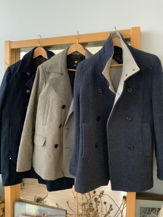 Мужское классическое пальто полупальто шерстяное  XL  L