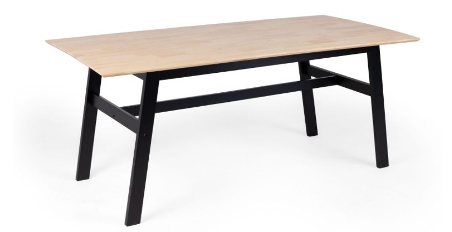 Lectus Lingo Stół 180X90X76 Cm Naturalny/Czarny (D1766)