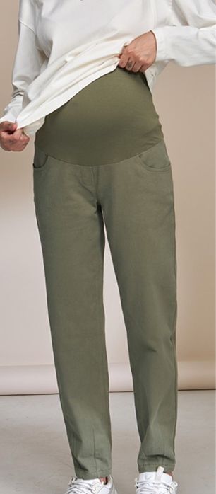 Спортивні штани для вагітних Юла Мама Lone темна оливка XL