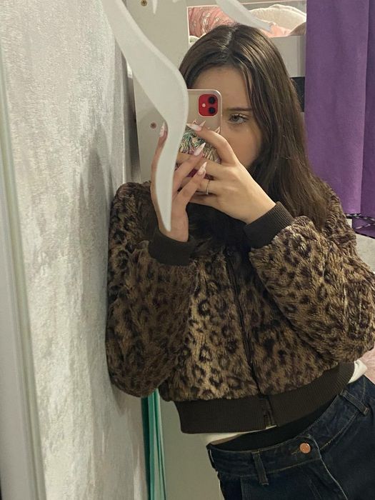 Шубка шуба курточка леопард