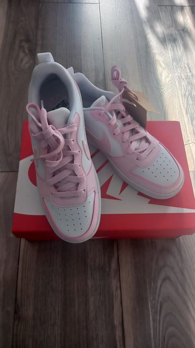 Buty Nike Court Borough Low Recraft  (GS) - White / Pink Foam  37,5