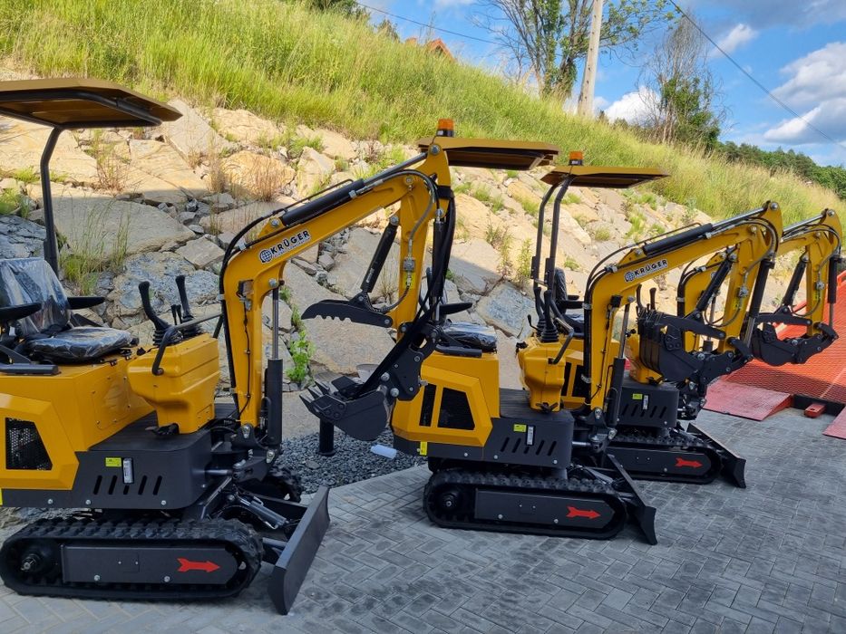 Koparka minikoparka 1000 kg KRÜGER JKW-10X-nowy model,silnik Koop 192F