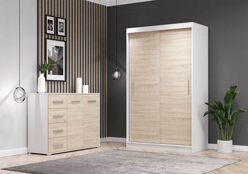 Zestaw szafa z komodą NEOMI 04 FRIDA 01 - Idźczak Meble