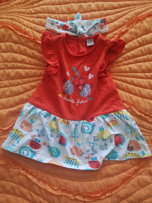 Vestido de verão 6-9m e 12m