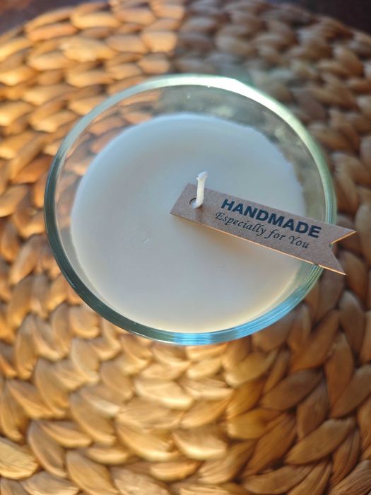 Świeca sojowa ręcznie robiona Lawenda