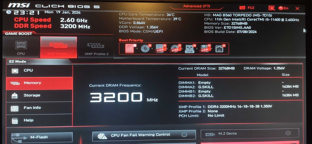 RAM 32GB G-Skill
