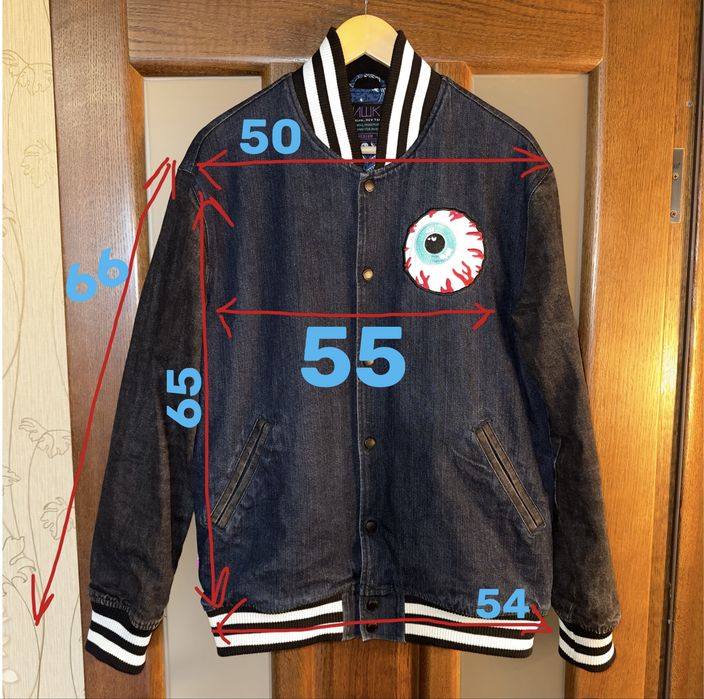 Вінтажна джинсова куртка-бомбер MISHKA NYC розмір L - XL
