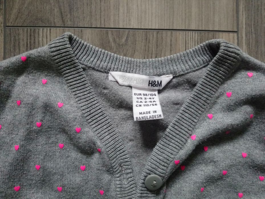 Zestaw Sukienka H&M 104 i sweterek H&M 104