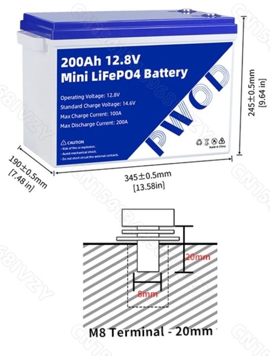 LIFEP04 akumulator 200Ah lifepO4 przyczepa kamper offgrid system bms