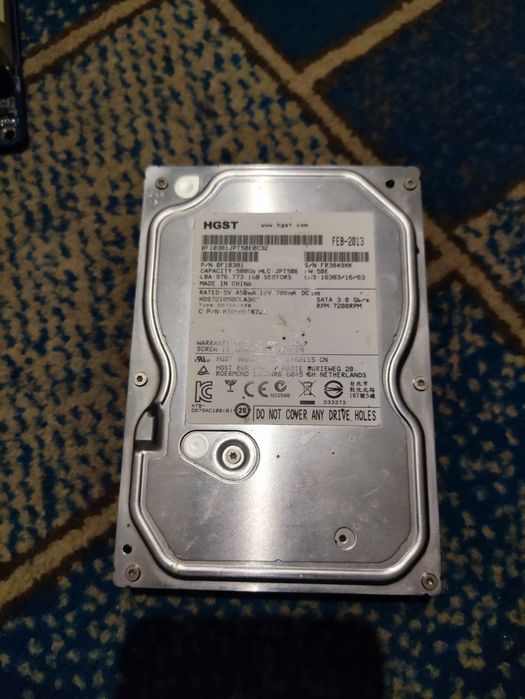 Hdd 500gb HGST рабочий